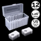 12 Pack 32mm Slab Coin Holder w/Slot Box For US 1 Oz American Gold Eagle Buffalo