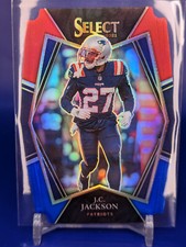 J.C. Jackson 2021 Panini Select Red And Blue SP Die-Cut Prizm Parallel #124 Pats