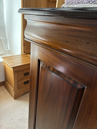 Solid Mahogany wood ‘Satin Furniture’ chest of drawers table tallboy tall boy - Picture 14 of 16
