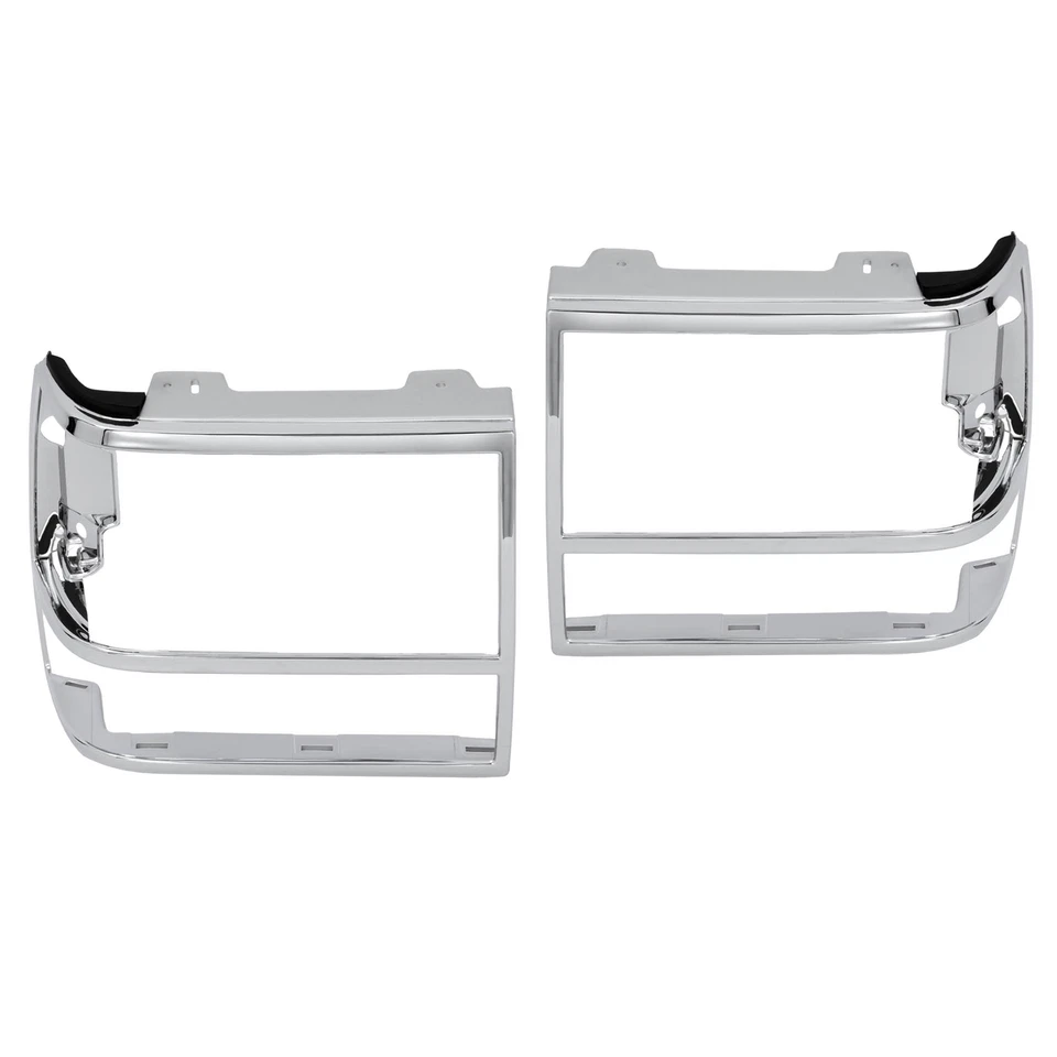Headlight Door Set For Ford Ranger Bronco Explorer 1989-1994 Left & Right Chrome Foto 2 de 4