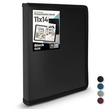 Dunwell 11x14 Art Portfolio Binder - Black Large Portfolio Folder for Artwo...