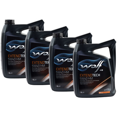 Motoröl WOLF EXTENDTECH HM 28116 SAE 5W40 4 X 5 Liter für