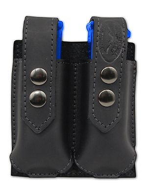NEW Barsony Black Leather Double Mag Pouch FEG Makarov 380 & Ultra Compact 9mm