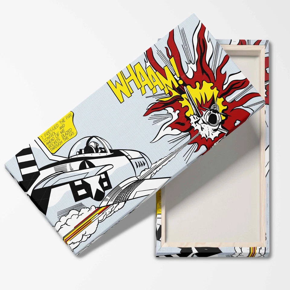 Roy Whaam! Pop Art Stretched Canvas Print Wall Decoration Art - Image 2 of 4