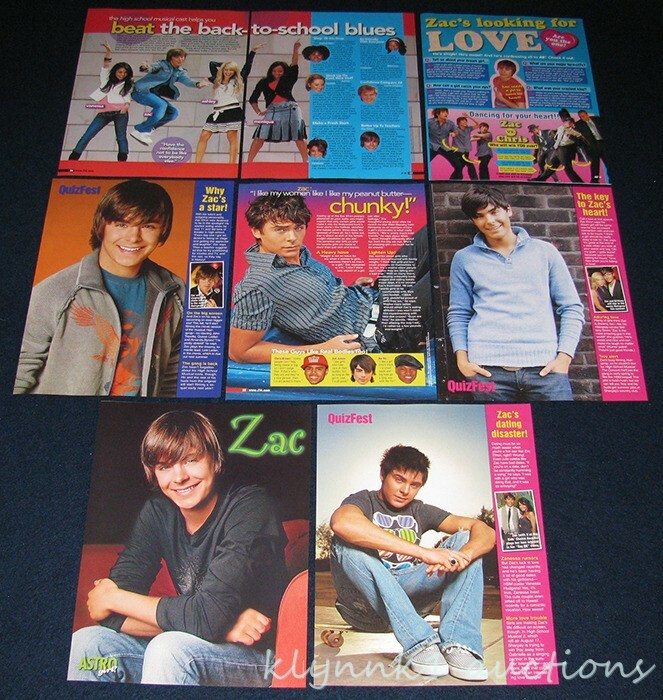 海外雑誌 ZANESSA Zac Efron Vanessa HSM 32 Full page Magazine Clippings Pinup