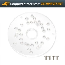 POWERTEC 5-3/4" Universal Router Base Plate for Trim Routers (Plate with Screws)