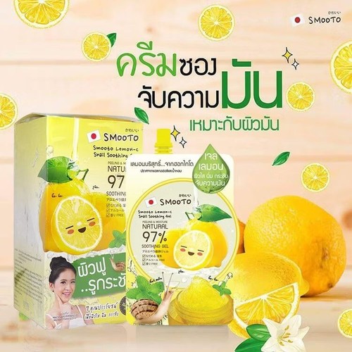 3 Sachets X 50 g Smooto Lemon-C Snail Soothing Gel Reduce acne scars dark spots - Picture 5 of 9