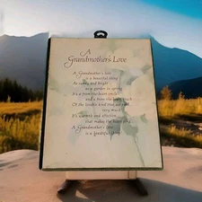 Vintage American Greetings Corp. A Grandmother's Love Poem  Plaque 