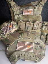 Military Combat American Flag Texas Longhorns Football Patch W Vlcro - NCAA