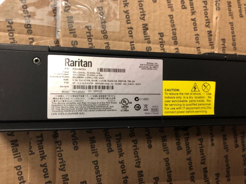 RARITAN POWER DISTRIBUTION UNITS PX3-5405V - Image 4 of 4