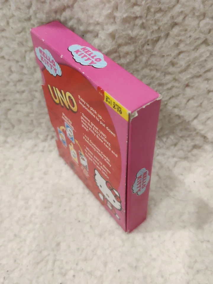 2012 Hello Kitty UNO Card Game Exclusive w/ "Hello Kitty BOW" Mattel Cardinal - Image 4 of 4