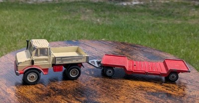 VTG Siku Unimog U1500 Toy Truck with Trailer Made In West Germany