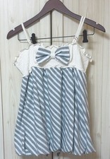 TRALALA Stripe Ribbon Princess Camisole Dress Y2K Retro Style Japan