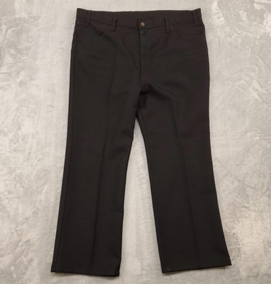 Vintage Levi's Pants Mens 42x30 Black Polyester Dress Workwear Slacks Made USA