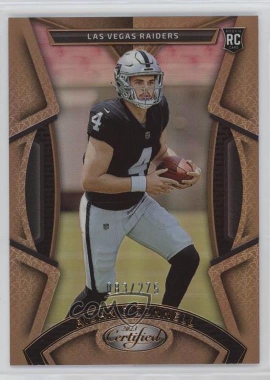 2023 Certified Rookies Mirror Bronze 83/275 Aidan O'Connell #125 4pn