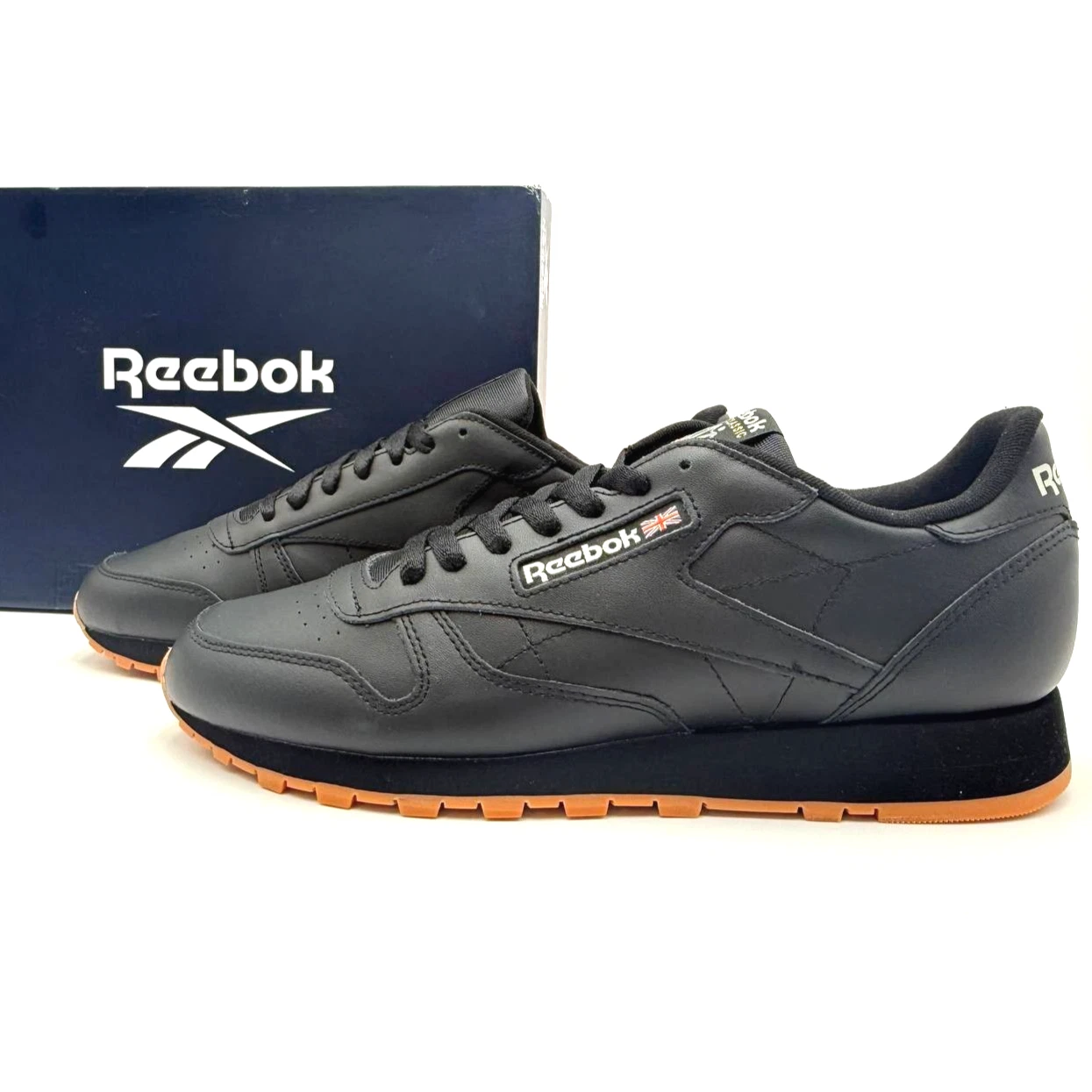 Reebok Classic Leather Black Gum Men's Shoes Sneakers