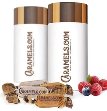 Caramels.com Berry Duo Pack - Blueberry Pie and Raspberry Sorbet - Soft Caramels