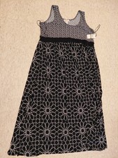 Michael Kors Black & White Geometric Print Sleeveless Shift Dress. Size 3x