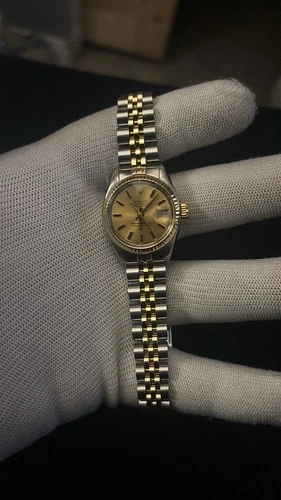 New ListingLadies 26mm Rolex Datejust Two Tone Gold & Steel Jubilee Diamond Dial 6917