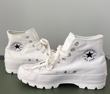 Converse CTAS Women’s White Lugged Hi-Top Sneakers Size 9.5