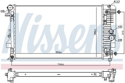 NISSENS 67174 Kühler, Motorkühlung für MERCEDES-BENZ