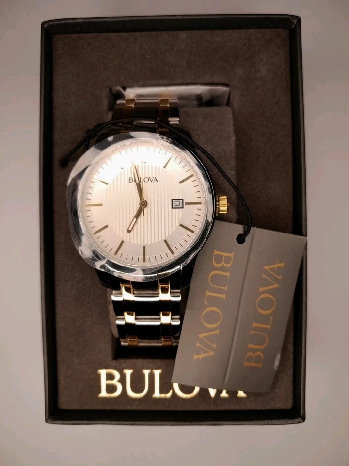 Bulova Reloj Hombre Dos Tonos Clásico Acero Inoxidable - 98B263 NUEVO Foto 4 de 4