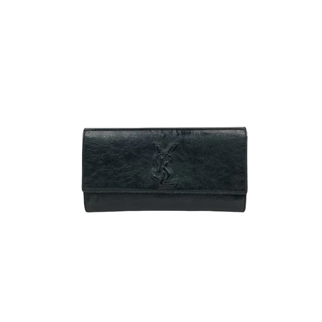 YSL Bags Patent Leather Blackish Green