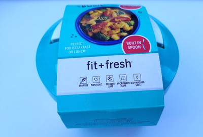 Fit & Fresh Leak Proof Hot Lunch Bowl Meal Container w Spoon 14oz  Blue NEW