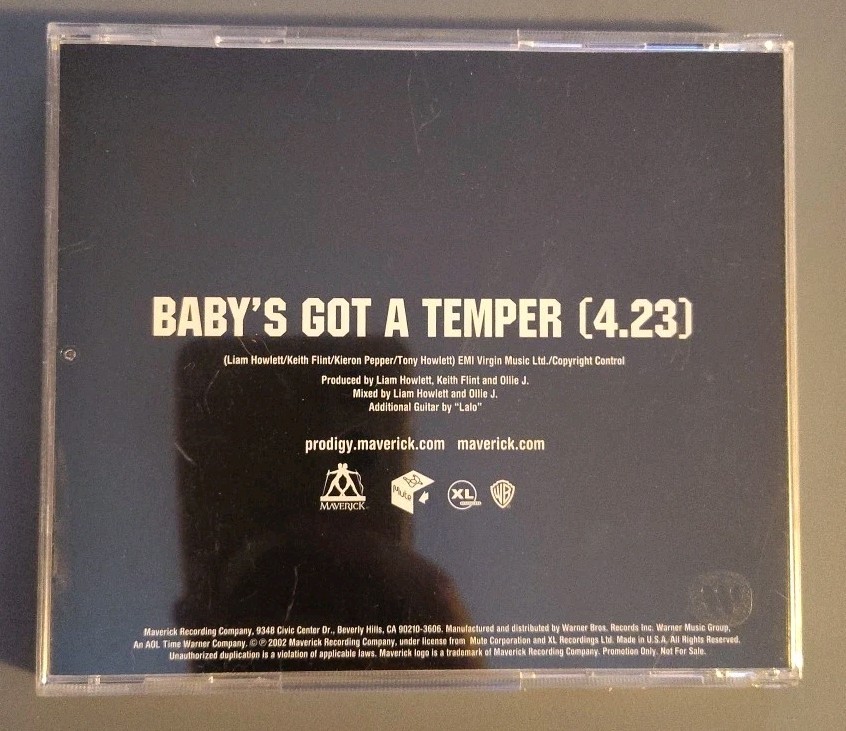 Prodigy Baby's Got A Temper Promo CD