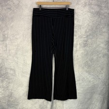 vtg y2k 90s EXPRESS DESIGN STUDIO Womens Pinstripe Flare Career Pants Sz 10 goth