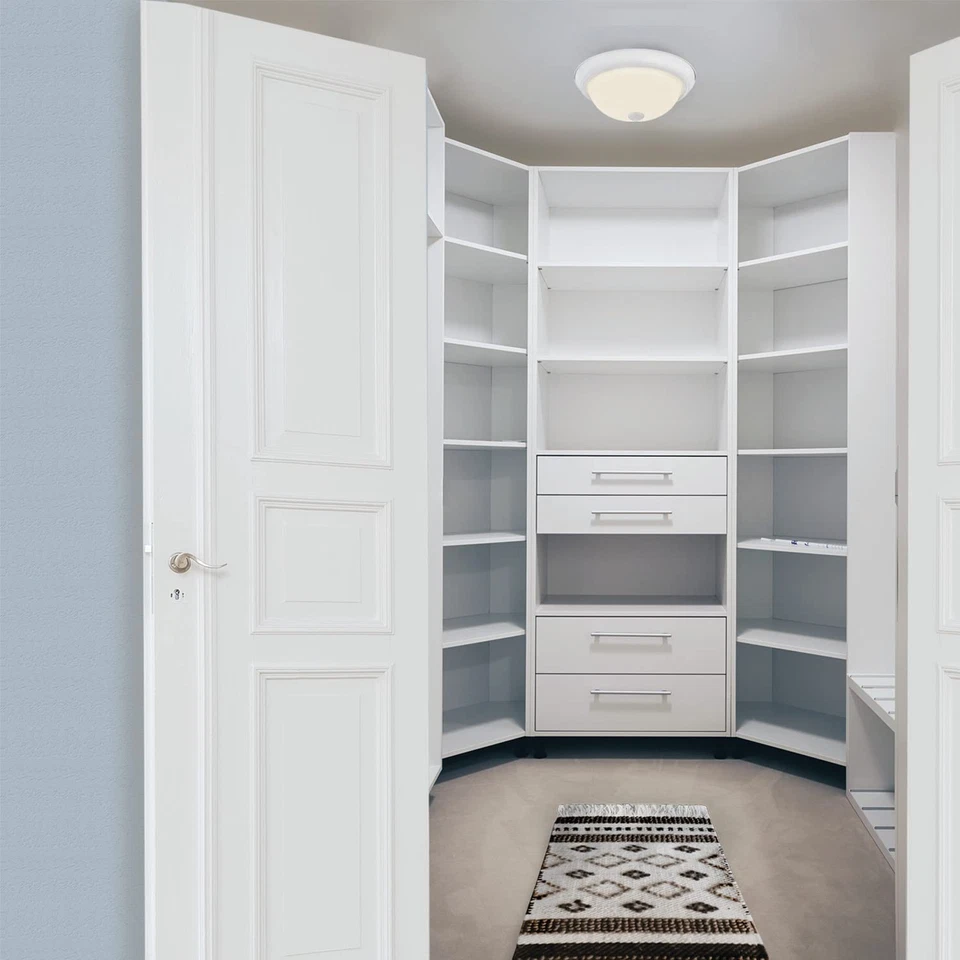 Paquete de 2 luces de techo blancas montaje empotrado LED domo pantalla ideal para uso doméstico Foto 3 de 4