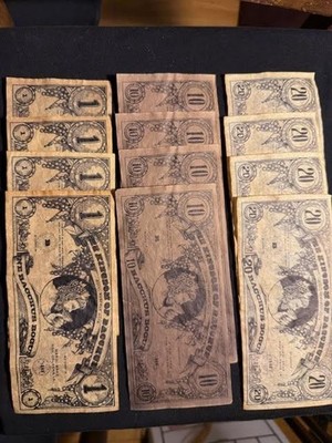 12  Rare The Kingdom Bacchus Mardi Gras Notes 1s/1973; 10s/ 1976; 20s/1977