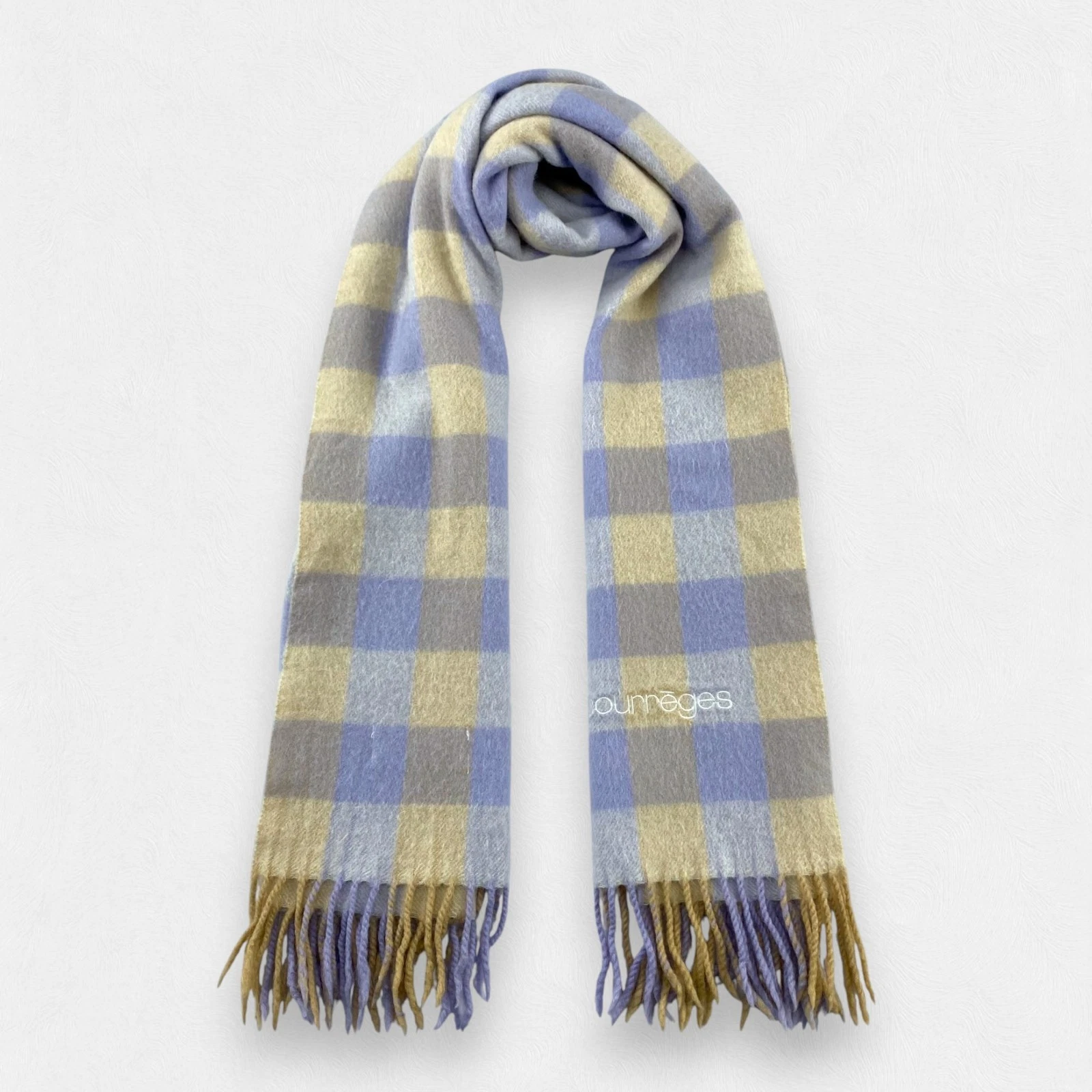 Courreges Scarf Muffler Neck Wrap Scarf Wool Cashmere Unisex Scarves