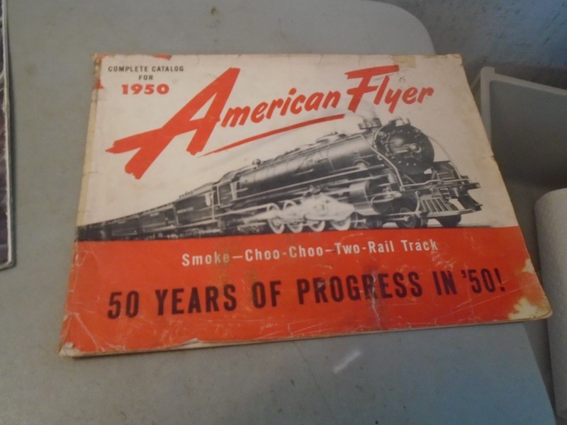 american flyer 1950 tape repair to cover scratched and worn but complete rare