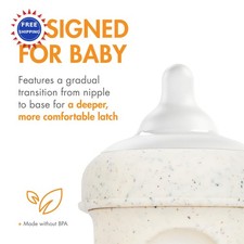 Silicone Baby Bottle Nipples 3 Count Boon Nursh Curve Food-Grade Medium Flow