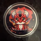 Hayleybug Mint Red Dragon 1 oz Silver Colorized Round #10/15