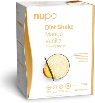 NUPO Diet Shakes for Weight Loss Mango Vanilla BBE 06/26