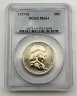 1957-D Franklin Half Dollar 50C PCGS MS64 Silver Gem US Coin Denver Mint