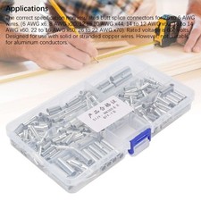 JY 380PCS Non Insulated Butt Connectors Tinned Copper Uninsulated Wire Butt