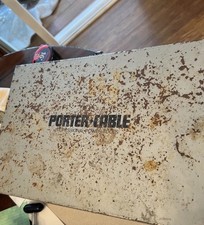 VINTAGE EMPTY STEEL CASE FOR PORTER CABLE professional power tools 