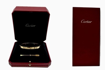Cartier Love Bracelet,Classic Model with Four Diamonds, 18K Pink