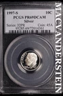 1997-S Roosevelt Dime-PCGS PR 69 DCAM Silver Ch Gem Proof No Reserve #SLL450