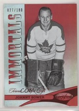 2012-13 Certified Immortals Mirror Red 27/100 Johnny Bower #128 HOF dq2