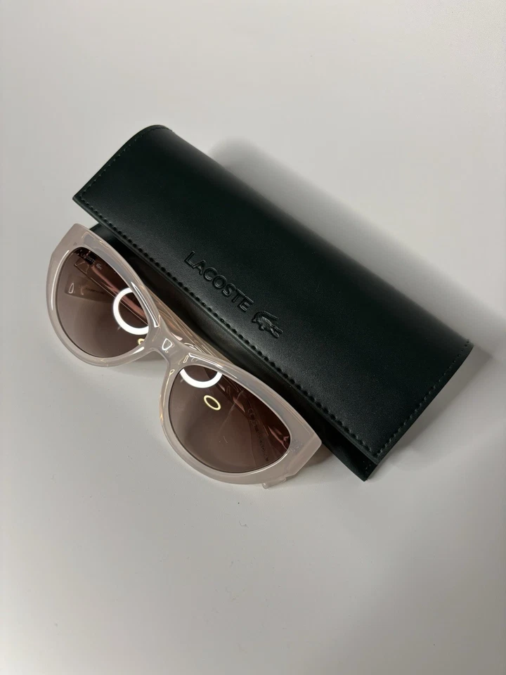 Gafas de sol Lacoste transparentes/rosas para mujer NUEVAS AUTÉNTICAS Foto 2 de 4