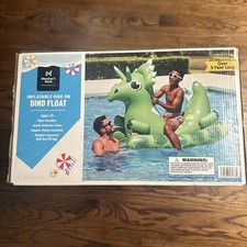 Members Mark Inflatable Ride On Pool Float Dino Over 5Ft Side Handles Weight 200