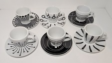 Bodum Paula Expresso Coffe Cups and Saucers - Set of 6.