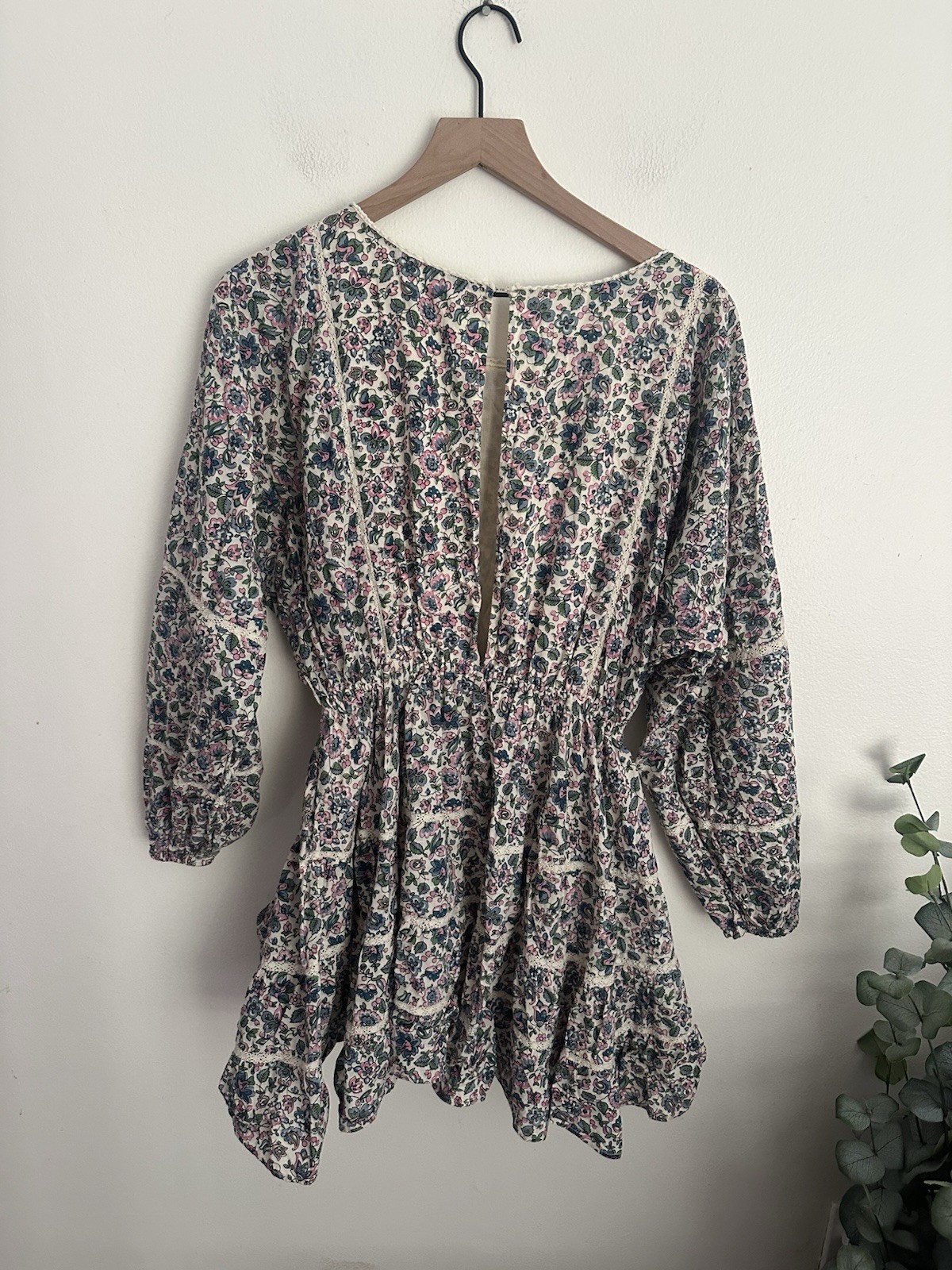 LoveShackFancy Floral Ditsy Ruffle Multi Mini Dress Women’s Size Small EUC Rare image 9