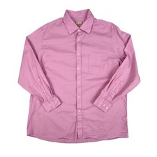 Michael Kors Regular Fit Men's Pink Long Sleeve Button Down Shirt Size 17 32/33