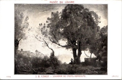 Paris France Louvre Museum J B Corot Souvenir De Castel Gandolfo Postcard