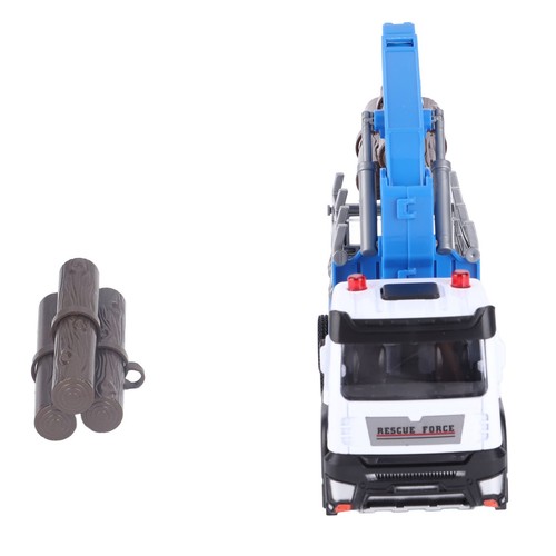 Blue Logging Truck Toy 1:32 Log Vehicle Model With Light Music Effect For 6 MF - Picture 2 of 12
